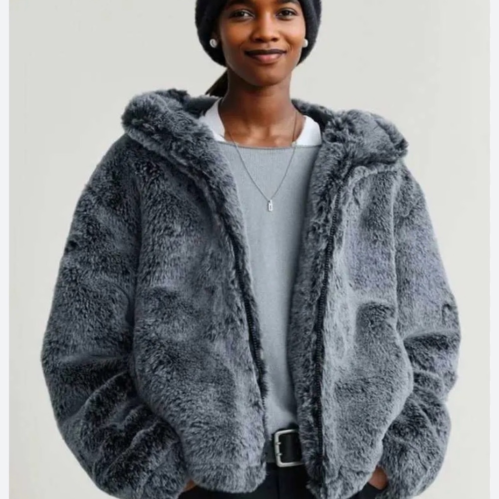 Saints & Hearts Faux Chinchilla Jacket. Super warm